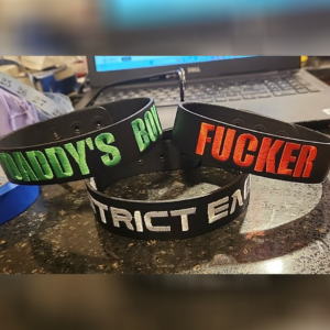 Embroidered Leather Armbands